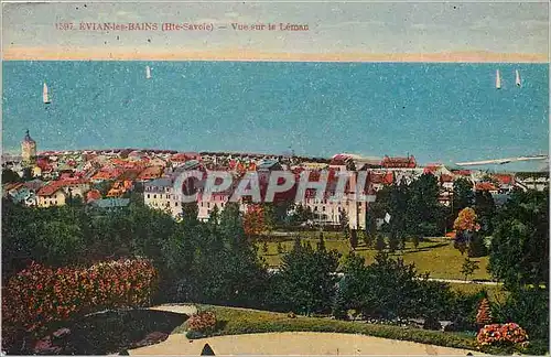 Cartes postales Evian les Bains Hte Savoie Vue sur le Leman