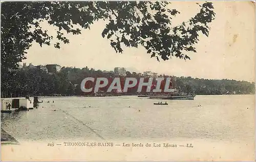 Ansichtskarte AK Thonon les Bains Les Bords du Lac Leman Bateau