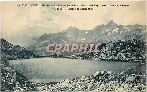 Cartes postales Dauphine Environs d'Allevard les Bains Massif des Sept Laus Lac de la Sagne