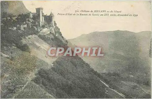 Cartes postales Chateau de Miolans vu de l'Ouest