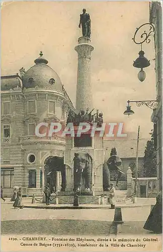 Cartes postales Chambery Fontaine des Elephants
