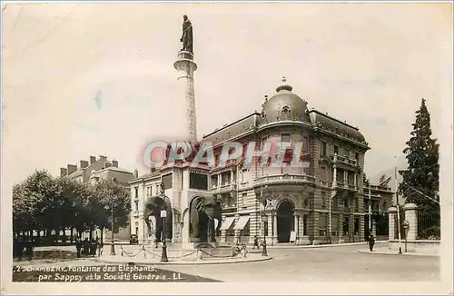 Cartes postales Chambery Fontaine des Elephants par Sappsy et la Societe Generale