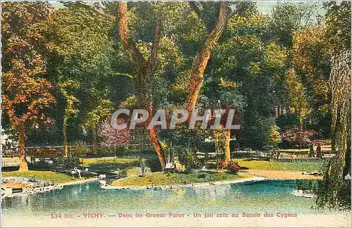 Cartes postales Vichy Dans les Grands Pares Un joil coin du Bassin des Cygnes