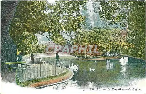 Ansichtskarte AK Vichy Le Parc Bassin des Cygnes