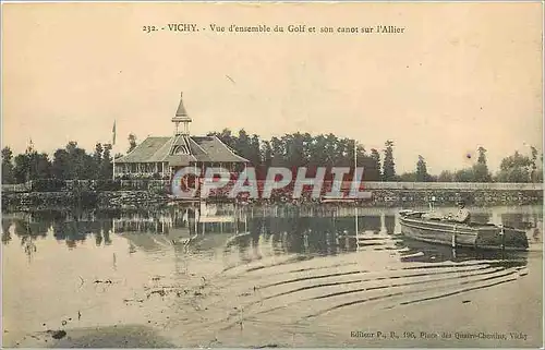 Ansichtskarte AK Vichy Vue d'Ensemble du Golf et son canot sur l'Allier