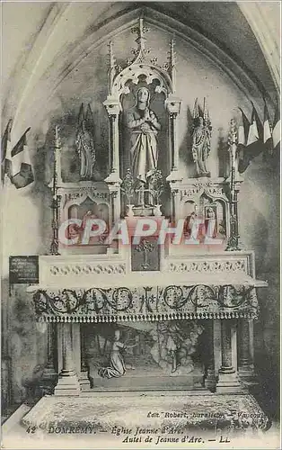 Cartes postales Domremy Eglise Jeanne d'Arc Autel de Jeanne d'Arc
