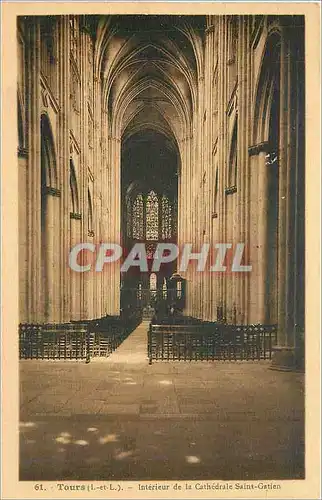 Cartes postales Tours L et L Interieur de la Cathedrale Saint Gatien