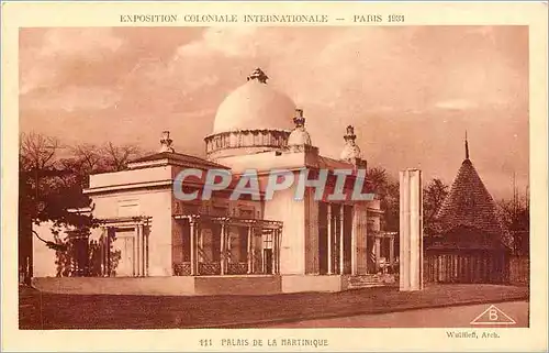 Cartes postales Paris Palais de la Martinique Exposition coloniale internationale 1931