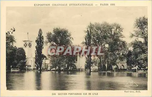 Cartes postales Paris Section Portugaise vue de l'Ile Exposition coloniale internationale 1931