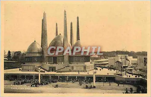 Cartes postales Pavillon de la vie Catholique Bruxelles 1935