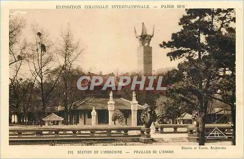 Cartes postales Paris Section de l'Indochine Pavillon de l'Annam  Exposition coloniale internationale 1931