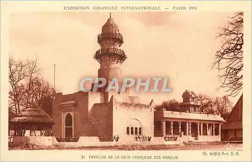 Cartes postales Paris Pavillon de la cote francaise des Somalis  Exposition coloniale internationale 1931