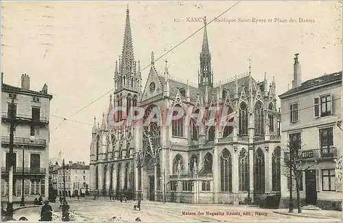 Cartes postales Nancy Basilique Saint Epvre et Place des Dames