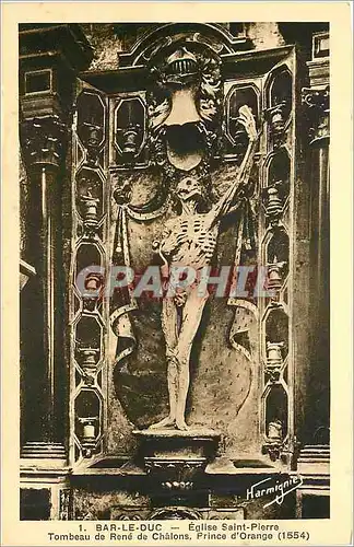 Cartes postales Bar le Duc Eglise Saint Pierre Tombeau de Rene de Chalons Prince d'Orange