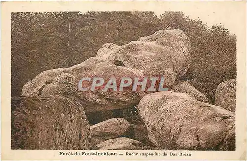 Cartes postales Foret de Fontainebleau Roche suspendue du Bas Breau