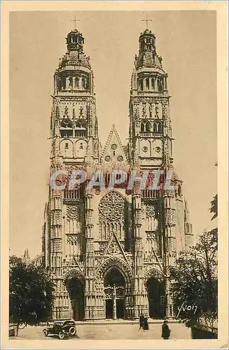 Ansichtskarte AK Tours Indre et Loire La Cathedrale St Gatien facade