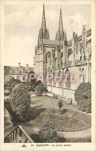 Ansichtskarte AK Quimper Le jardin public