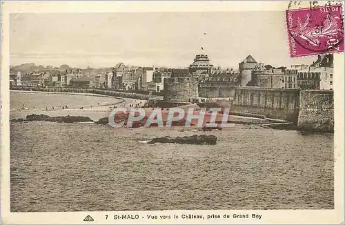 Ansichtskarte AK St Malo Vue vers le Chateau prise du Grand Bey