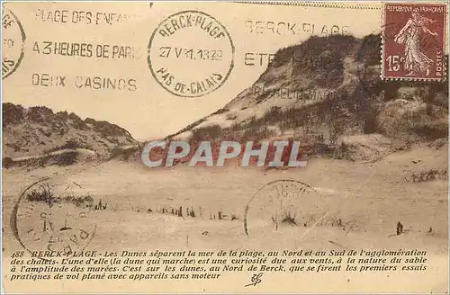 Ansichtskarte AK Berck Plage Les Dunes separent la mer de la plage