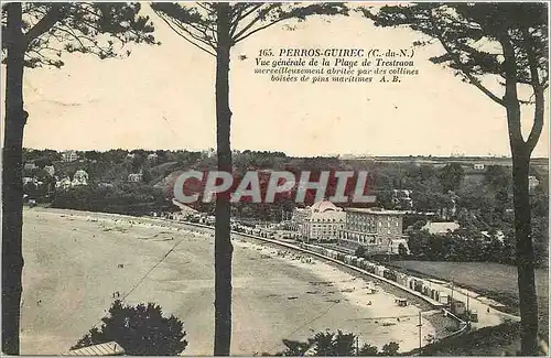 Cartes postales Perros Guirec C du N Vue generale de la Plage de Trestraou