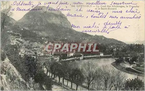 Ansichtskarte AK Grenoble Le Quai des Allobroges la Tronche et le Saint Eynard