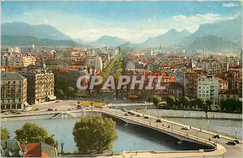 Cartes postales Grenoble Pont de la Porte de France Place de la Bastille et Cour Jean Jaures