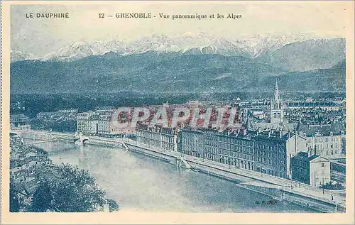 Ansichtskarte AK Grenoble Vue panoramique et les Alpes