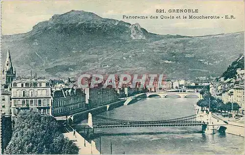 Cartes postales Grenoble Panorama des Quais et le Moucherotte