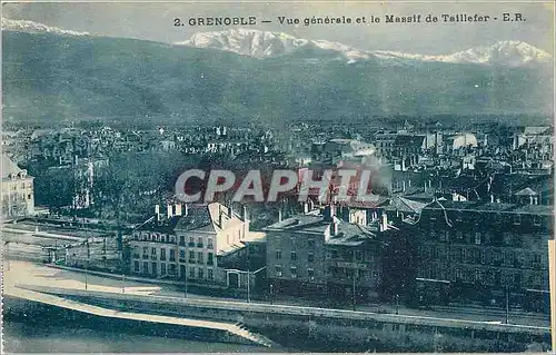 Cartes postales Grenoble Vue generale et le Massif de Taillefer