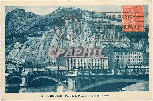 Ansichtskarte AK Grenoble Pont de la Porte de France et les Forts