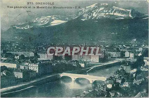 Cartes postales Grenoble Vue generale et le Massif du Moucherotte