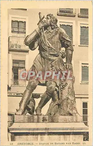 Cartes postales Grenoble Statue de Bayard par Raggi