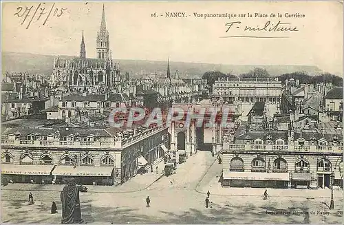 Ansichtskarte AK Nancy Vue panoramique sur la Place de la Carriere