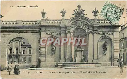Cartes postales Nancy La Statue de Jacques Callot a l'Arc de Triomphe