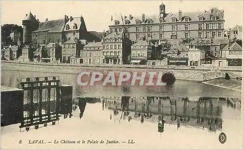 Cartes postales Laval Le Chateau et le Palais de Justice