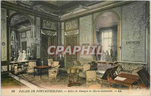 Cartes postales Palais de Fontainebleau Salon de Musique de Marie Antoinette