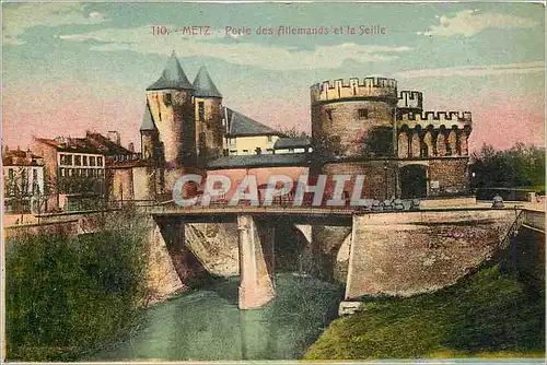 Cartes postales Metz Porte des Allemands et la Seille