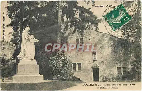 Cartes postales Domremy Maison natale de Jeanne d'Arc et Statue de Mercie