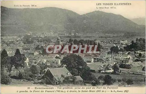 Cartes postales Les Vosges Remiremont Vue generale prise du pied du Fort du Parmont