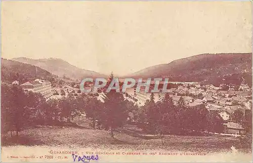 Ansichtskarte AK Gerardmer Vue Generale et Casernes du 152eme Regiment d'infanterie Militaria