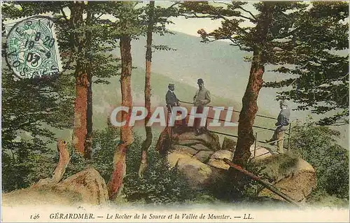 Cartes postales Gerardmer Le Rocher de la Source et la Vallee de Munster