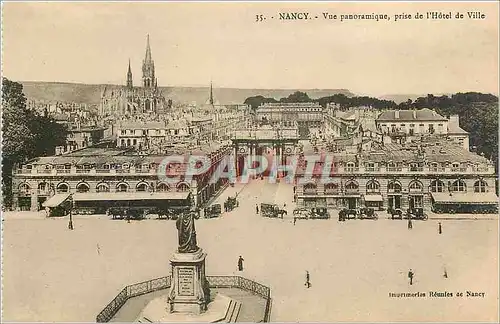 Cartes postales Nancy Vue Panoramique prise de l'Hotel de Ville