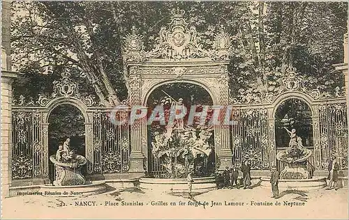 Cartes postales Nancy Place Stanislas Grilles en fer forge de Jean Lamour