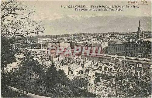 Cartes postales Grenoble Vue Generale L'Isere et les Alpes