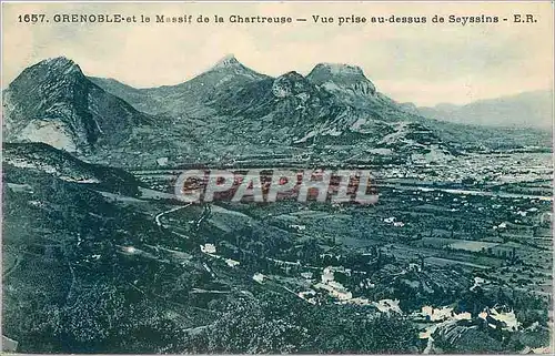 Cartes postales Grenoble et le Massif de la Chartreuse Vue prise au dessus de Seytssins