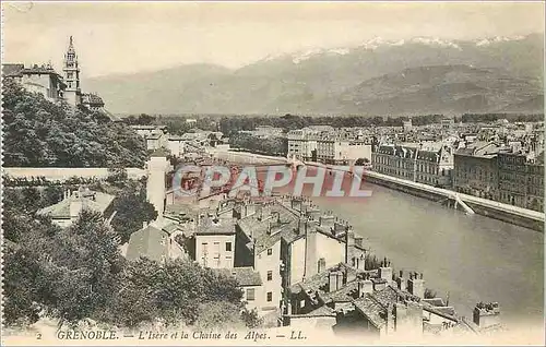Cartes postales Grenoble L'Isere et la Chaine des Alpes