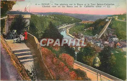 Ansichtskarte AK Dinan Vue generale sur la Rance et la Tour Sainte Catherine