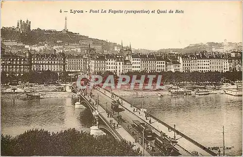 Ansichtskarte AK Lyon Pont La Fayette perspective et Quai de Retz