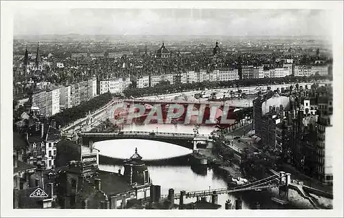 Ansichtskarte AK Lyon Perspective des Ponts sur la Saone