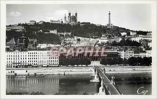 Ansichtskarte AK Lyon Le Palais de Justice et Colline de Fourviere